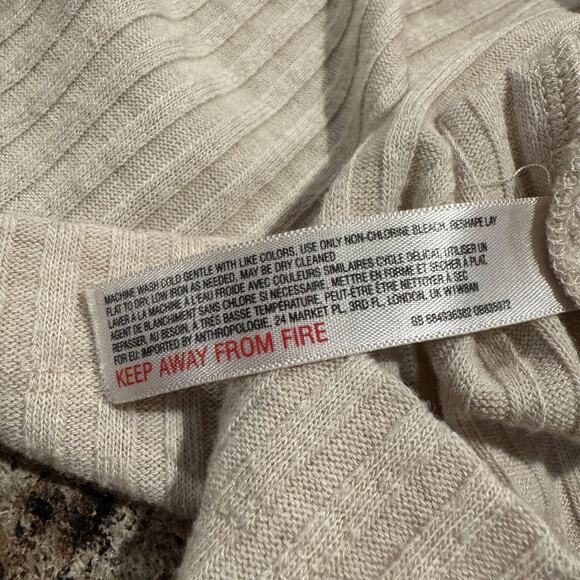 Saturday Sunday Dress Minimalist Coastal Cottage Drop Waist Sleeveless Tan XS - Picture 3 of 6